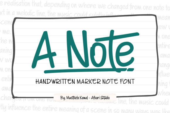 A Note: A Versatile Script Handwritten Font for Modern Web Design