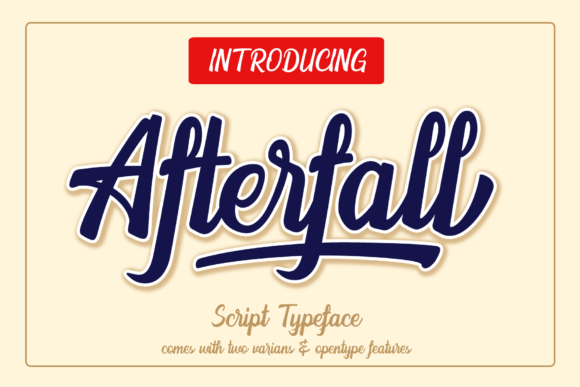 Afterfall: A Bold Script Font for Editorial Design