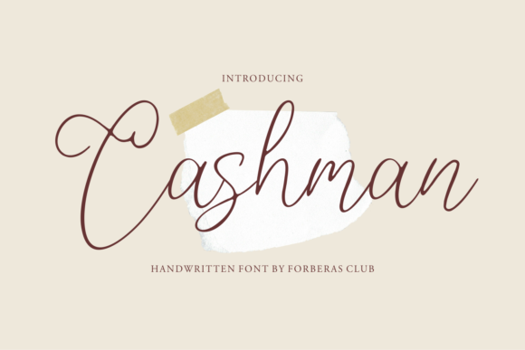 Cashman: A Delicate Script Font for Handmade Creators