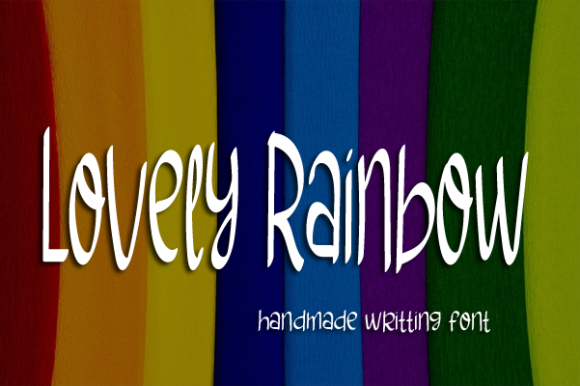 Discover the Magic of Lovely Rainbow: A Script Handwritten Font for Creative Makers