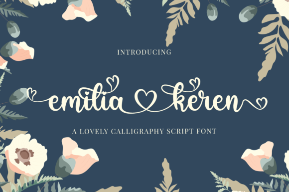 Emilia Keren: A Romantic Script Font for Designers