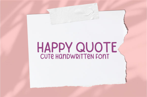 Happy Quote: A Versatile Script Handwritten Font for Creative Projects