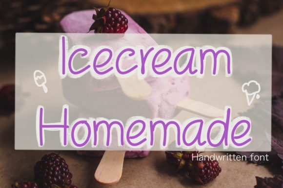 Icecream Homemade: A Delicate Script Font for Romantic Branding