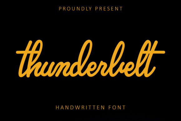 Thunderbelt: A Script Handwritten Font That Elevates Your Creative Projects